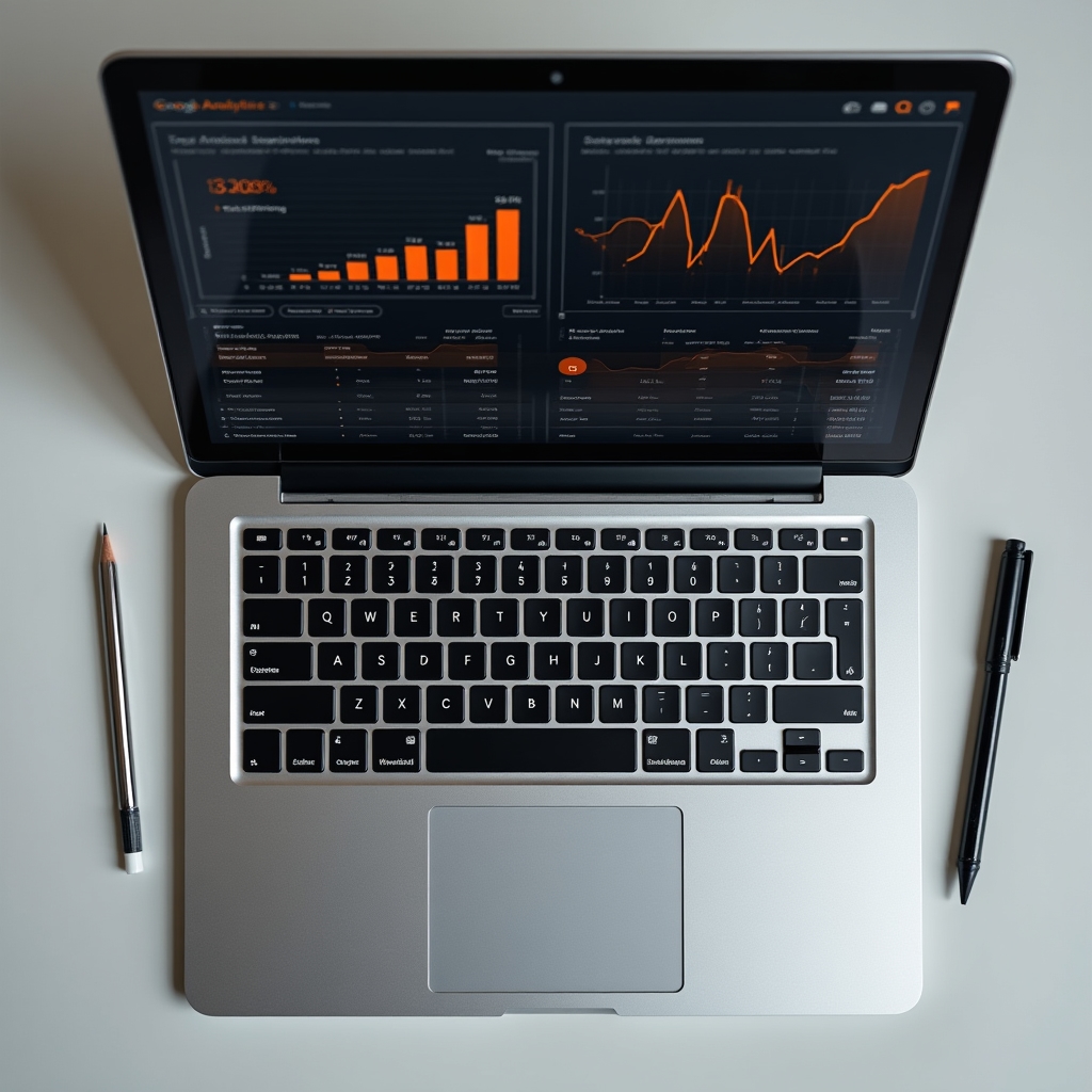 Rapoarte Google Analytics 4 pe ecran